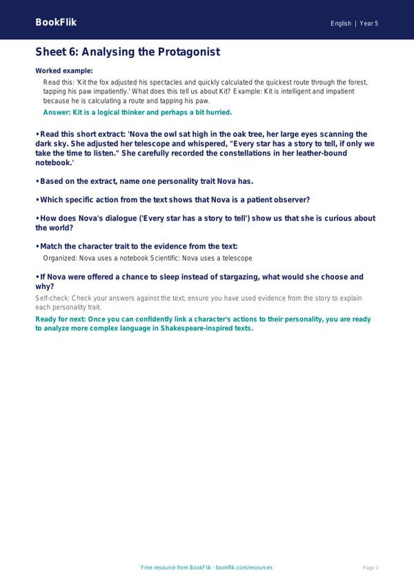 Free F Track Sheet | Grade 4 | ELA | BookFlik worksheet preview — English F