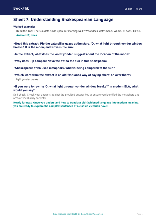 Free F Track Sheet | Grade 4 | ELA | BookFlik worksheet preview — English F