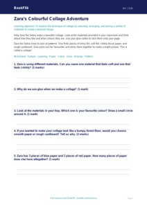 Free Collage Worksheet | Foundation | Art | BookFlik