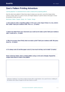 Free Printmaking Activity Sheet | Year 4 | Art | BookFlik
