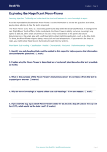 Free Non Chronological Reports Track Sheet | Year 5 | English | BookFlik