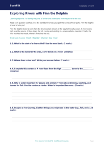 Free Rivers Assessment | Year 4 | Geography | BookFlik