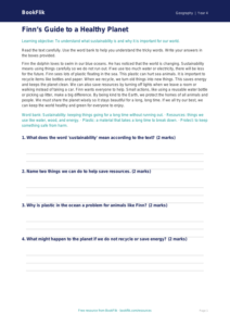 Free Sustainability Comprehension | Year 4 | Geography | BookFlik