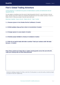 Free Trade Activity Sheet | Year 4 | Geography | BookFlik