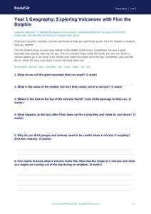 Free Volcanoes Assessment | Year 1 | Geography | BookFlik