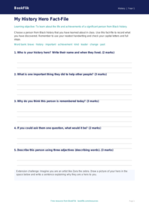 Black History Template for Year 1 | Australian Curriculum History