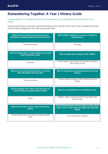 Free Remembrance Day Flashcards | Year 1 | History | BookFlik