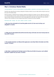 Free Christmas Maths Track Sheet | Year 1 | Maths | BookFlik