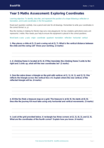 Free Coordinates Assessment | Year 5 | Maths | BookFlik