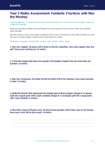 Free Fractions Assessment | Year 2 Maths | Australian Curriculum