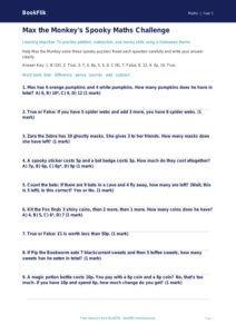 Halloween Maths Quiz for Year 1 | Australian Curriculum | BookFlik