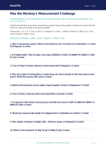 Free Measurement Quiz | Year 2 | Maths | BookFlik