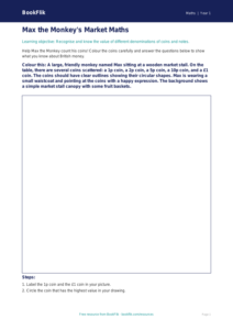 Free Money Colouring Page | Year 1 | Maths | BookFlik