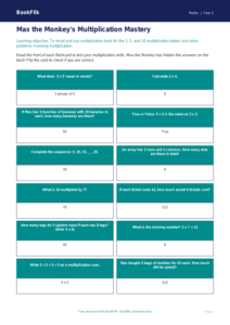 Free Multiplication Flashcards | Year 2 | Maths | BookFlik