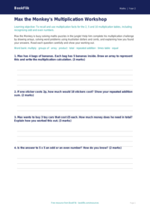 Free Multiplication Template | Year 2 | Maths | BookFlik