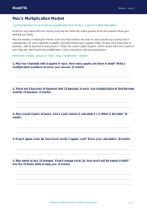 Free Multiplication Track Sheet | Year 2 | Maths | BookFlik