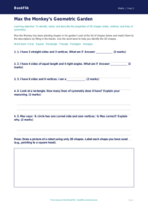 Free Shape Activity Sheet | Year 2 | Maths | BookFlik