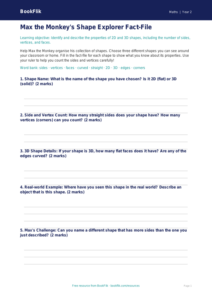 Free Shape Template | Year 2 | Maths | BookFlik