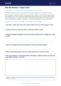 Free Shape Track Sheet | Year 2 | Maths | BookFlik