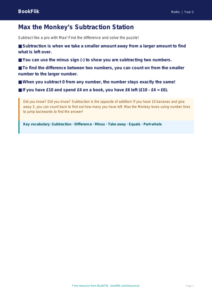 Free Subtraction Poster | Year 2 | Maths | BookFlik