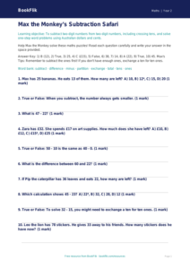 Year 2 Subtraction Quiz: Maths Practice for Australian Students | BookFlik