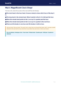 Time Poster for Year 2 Maths | Australian Curriculum | BookFlik