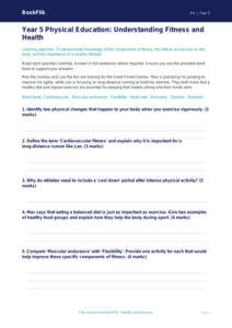 Fitness Assessment Year 5 | Free PE Resources | BookFlik