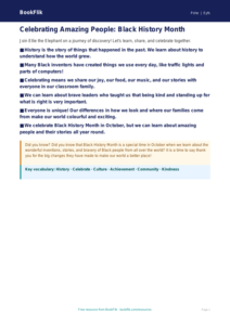 Free Black History Month Poster | Foundation | HASS / Personal Development | BookFlik