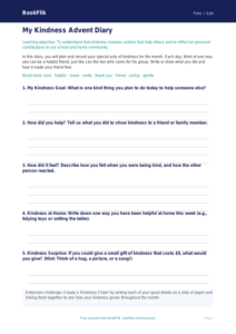 Free Kindness Advent Template | Foundation | HASS / Personal Development | BookFlik