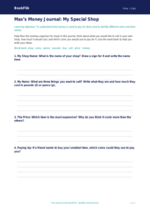 Free Money Template | Foundation | HASS / Personal Development | BookFlik