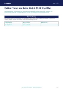 Free Relationships Word Mat | Foundation | HASS / Personal Development | BookFlik