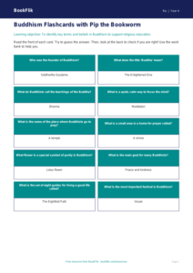 Buddhism Flashcards Year 4 Free | Religious Education | BookFlik