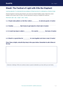 Free Diwali Activity Sheet | Year 4 | Religious Education | BookFlik