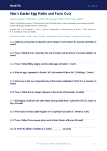 Free Easter Quiz | Year 4 | Religious Education | BookFlik