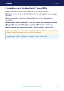 Free Festivals Poster | Year 4 | Religious Education | BookFlik
