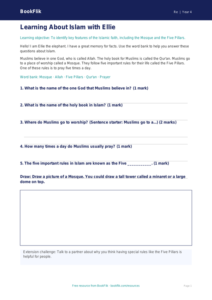 Free Islam Worksheet | Year 4 | Religious Education | BookFlik
