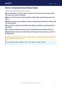 Human Body Poster for Year 1 Science | Free Download | BookFlik
