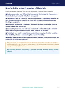Free Properties Of Materials Poster | Year 5 | Science | BookFlik