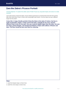 Free Picasso Colouring Page | Nursery / LKG | Art | BookFlik