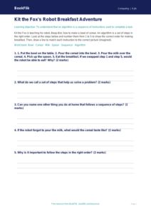 Free Algorithms Activity Sheet | Nursery / LKG | Computing | BookFlik
