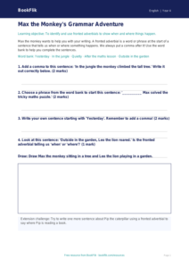 Free Grammar Worksheet | Class 4 | English | BookFlik