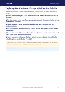 Europe Geography Poster for Class 5 | CBSE Learning Resources