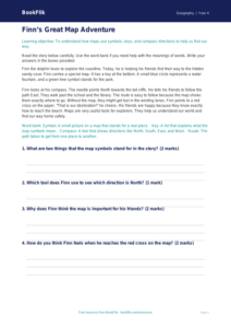 Free Map Skills Comprehension | Class 4 | Geography | BookFlik