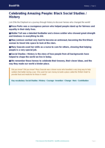 Free Black History Poster | Class 1 | Social Studies / History | BookFlik