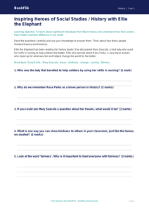 Free Black History Worksheet | Class 1 | Social Studies / History | BookFlik