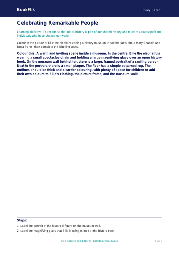 Black History Month Activity Sheet for Class 1 | CBSE Social Studies worksheet preview — History Black History Month