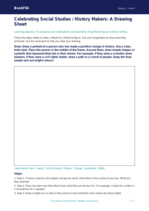 Free Black History Month Drawing Sheet | Class 4 | Social Studies / History | BookFlik