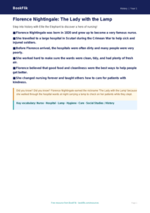 Free Florence Nightingale Poster | Class 1 | Social Studies / History | BookFlik