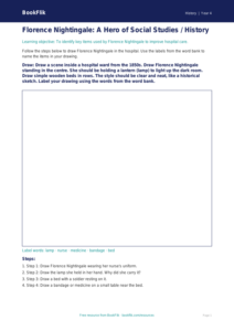 Free Florence Nightingale Drawing Sheet | Class 4 | Social Studies / History | BookFlik