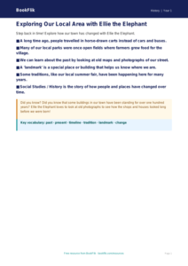 Free Local History Poster | Class 1 | Social Studies / History | BookFlik